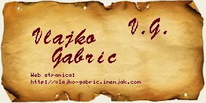 Vlajko Gabrić vizit kartica